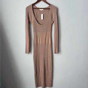 NEW NWT Mable Ribbed Scoop Neck Dress